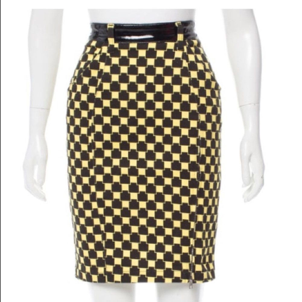 Jeremy Scott Check Print Skirt
